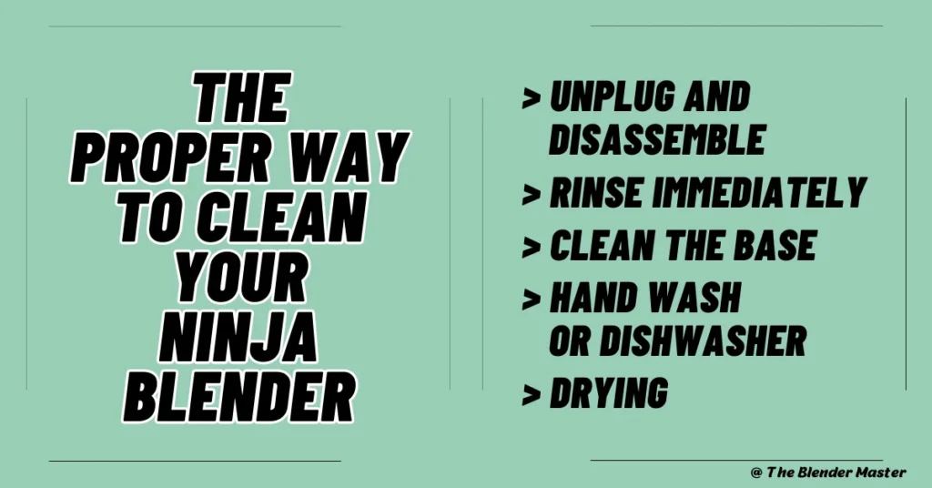 The proper way to clean your ninja blender