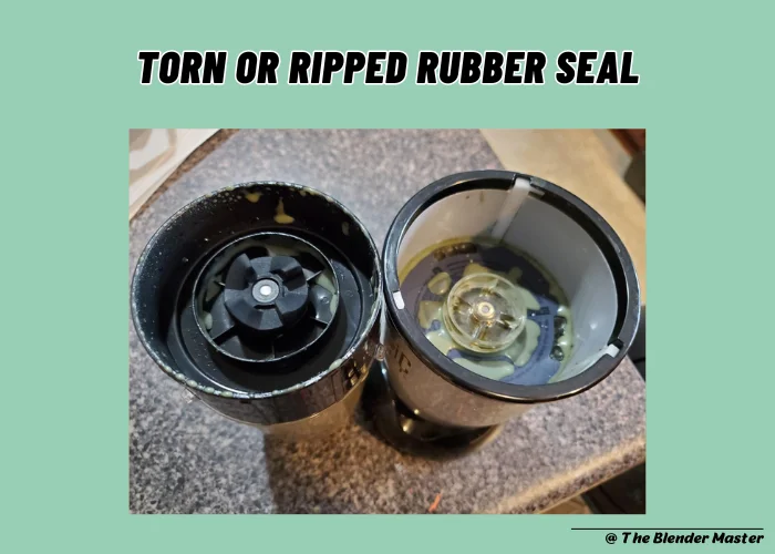 Torn or ripped rubber seal